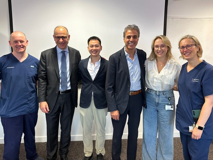 Milda Vitosytė with the clinical team in London