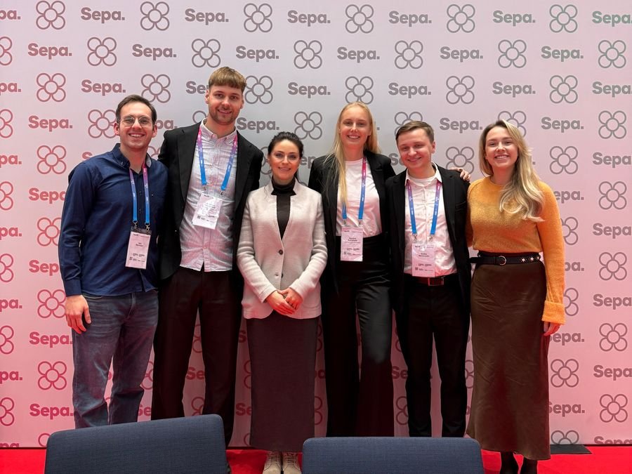 Milda Vitosytė with colleagues at the SEPA Congress